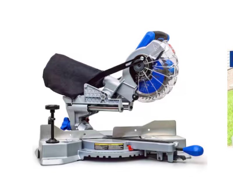 kobalt compact 7-1/4-in 10-amp single bevel sliding compound corded miter saw