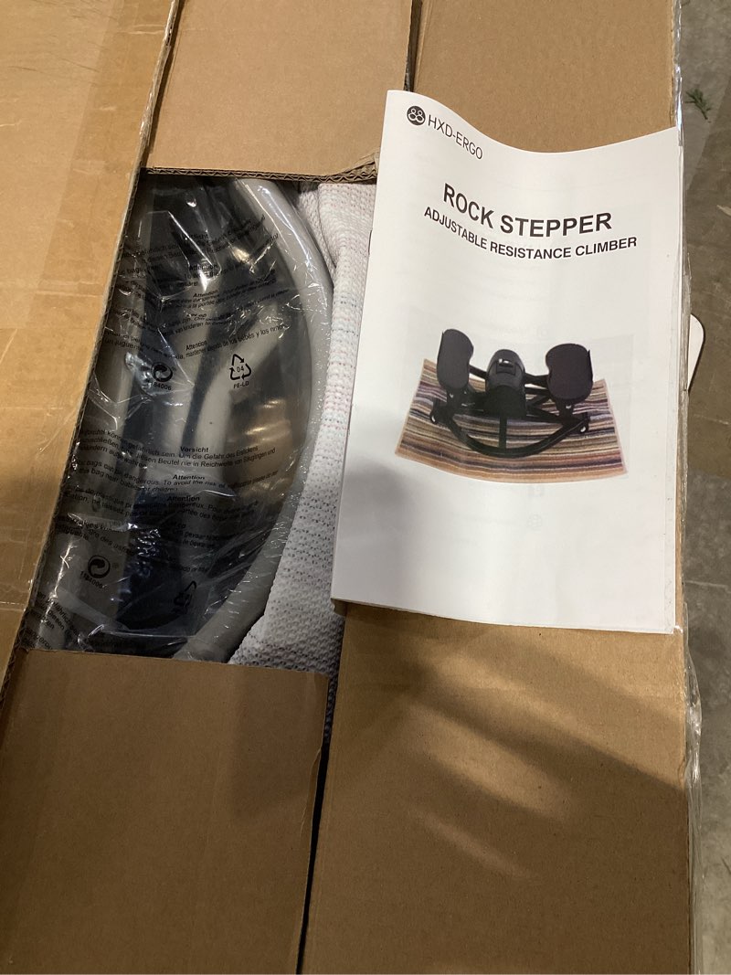 Condition photo showing Good Condition for hxd-ergo rock stepper with elastic resistance bands & anti-slip mat, side-to-side lateral rocking motion, digital display & high-capacity design for home leg glute workout