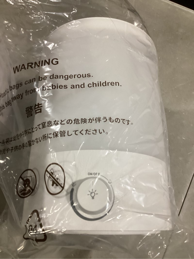 Condition photo showing Good Condition for YOGIN Humidifiers for Bedroom Large room,Top fill 2.5L Ultrasonic cool mist Humidifiers for Baby Nursery and Plants,Up to 24 Hours, 24db Quiet,Night Light, Auto Shut Off, Easy Clean Humidifier Premium version - Knob with light