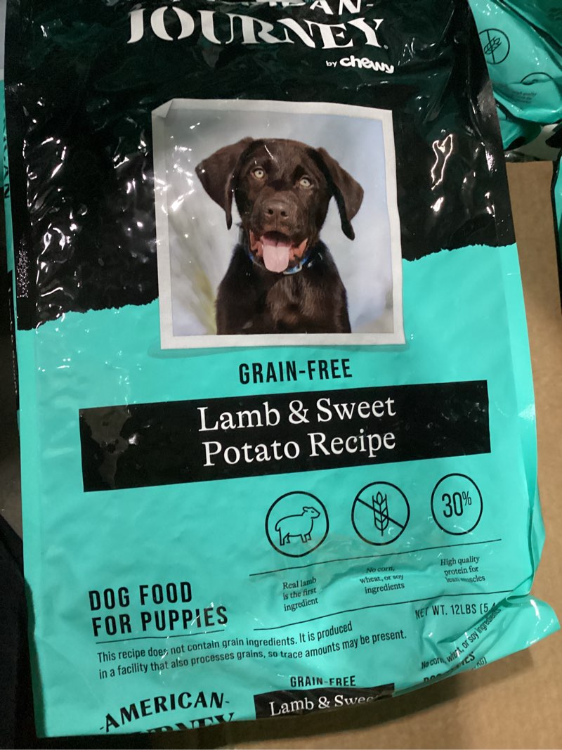 Condition photo showing Good Condition for This is a bag of American Journey Grain-Free Puppy Lamb & Sweet Potato Recipe Dry Dog(best 04/10/26)