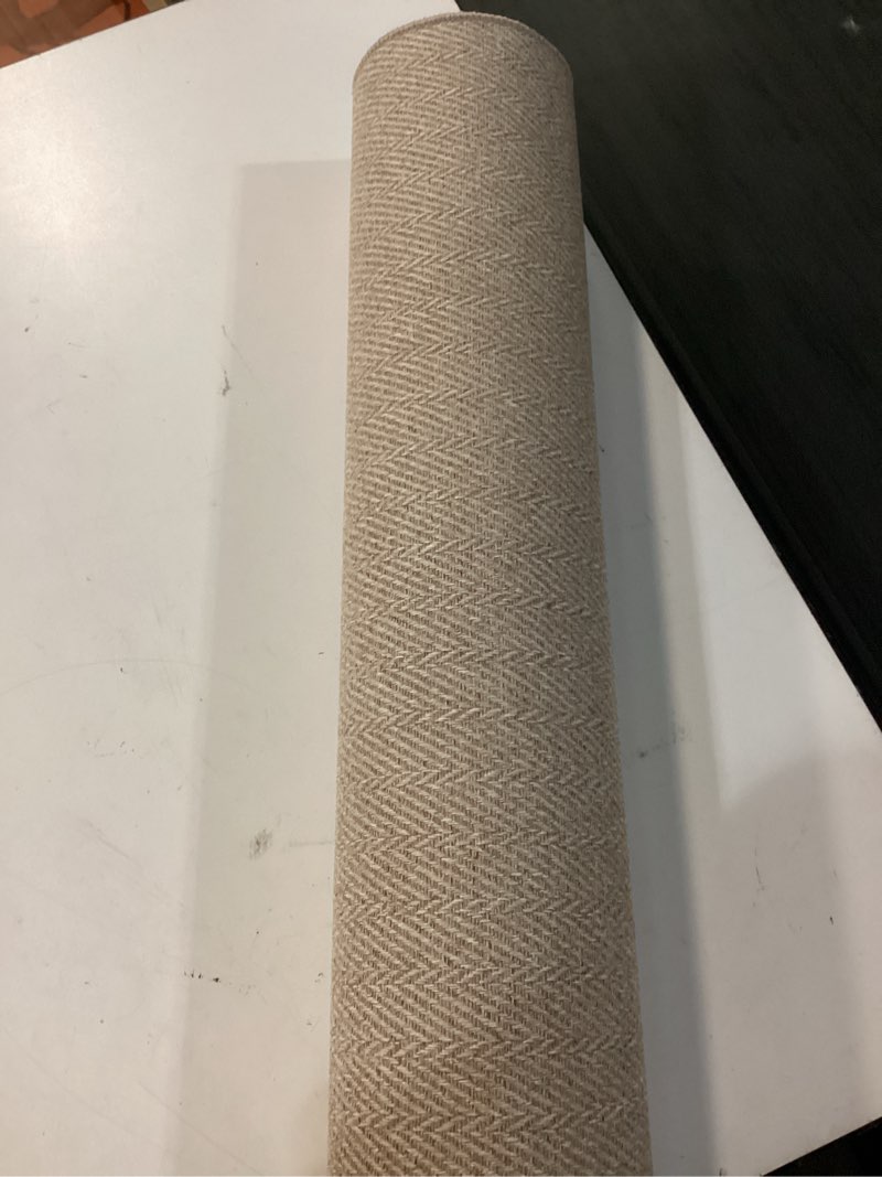 Condition photo showing Good Condition for lumi ultra thin indoor door mat for entrance 24"x36", non slip entryway mat, low profile doormat, unique herringbone design carpet for inside, patio, porch, beige