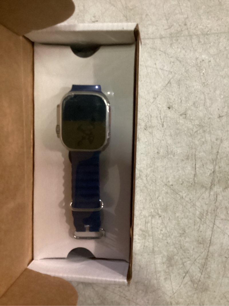 Condition photo showing Good Condition for apple watch ultra 2 [gps + cellular, 49mm] - titanium case with blue ocean band, one size (renewed) modern one size - fits 130-200mm wrists titanium case with blue ocean band without applecare+