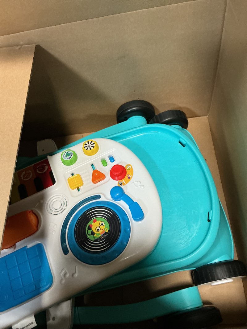 Condition photo showing As Is for baby einstein musical mix ‘n roll 4-in-1 push walker, activity center, toddler table & floor toy, 100+ songs & phrases, dj station with piano