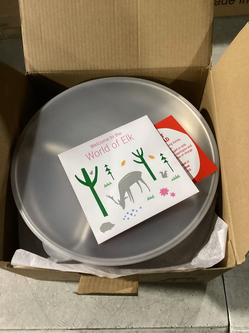 Condition photo showing Good Condition for Elk and Friends Stainless Steel Divided Plates with Silicone Sleeve for Babies & Toddlers | Lids Included | Stay Put Suction | Dinner & Snack Plates | 4 Pack Blush/Lilac/Sage/MistyBlue Suction Sleeve