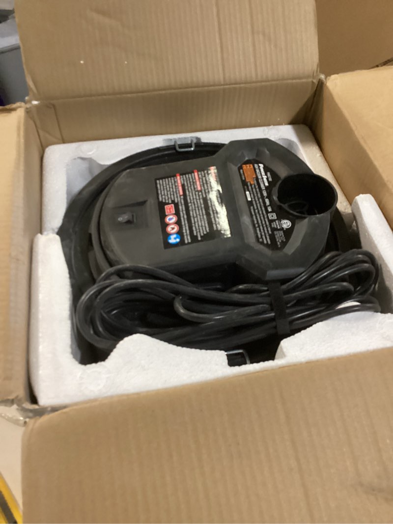 Condition photo showing As Is for PowerSmith PAVC102 10 Amp 4 Gallon All-In-One Ash and Shop Vacuum/Blower with 10' Hose, Brush Nozzle, Pellet Stove , 16' Power Cord, 1 1/4" Adapter, and 2 Filters, Silver