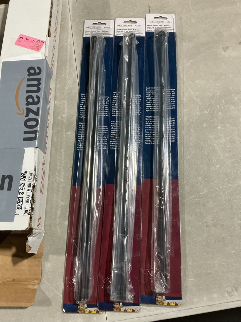 Condition photo showing Good Condition for westbrass a120-2-62 3/8" x 20" bullnose faucet supply riser line, matte black (2-pack)