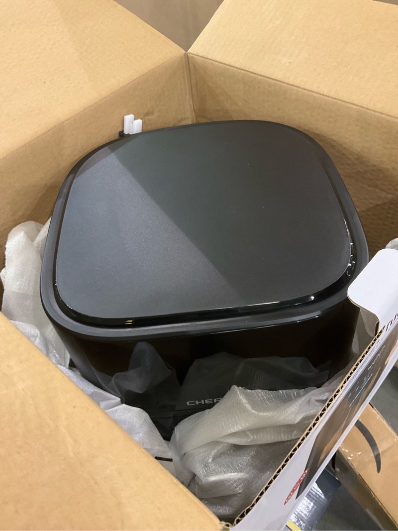 Condition photo showing Good Condition for Chefman Air Fryer – 4 QT Compact Airfryer for Quick & Easy Meals, Features Hi-Fry Technology for Extra Crisp, Easy-View Window, Touch Controls with 4 Presets, Nonstick & Dishwasher Safe Basket - Black