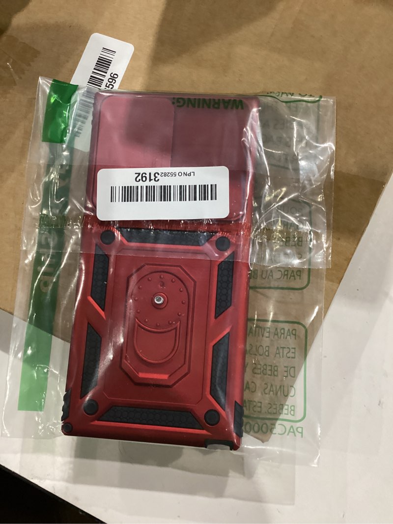 Condition photo showing As Is for sunstory phone case for samsung galaxy s23 ultra case with hd screen protector & slide camera cover & rotated ring kickstand, [military-grade] [2 in 1] phone case for galaxy s23 ultra 6.8",red galaxy s23 ultra 6.8" red