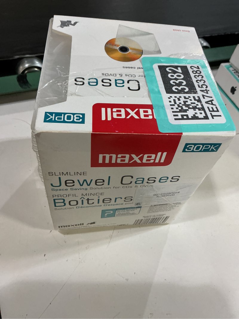 Condition photo showing Good Condition for maxell® slim jewel cases, clear, pack of 30