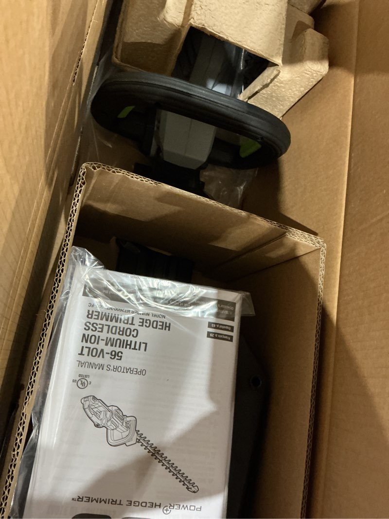Condition photo showing As Is for ego power+ 56-volt 26-in battery hedge trimmer 2.5 ah battery included , charger included