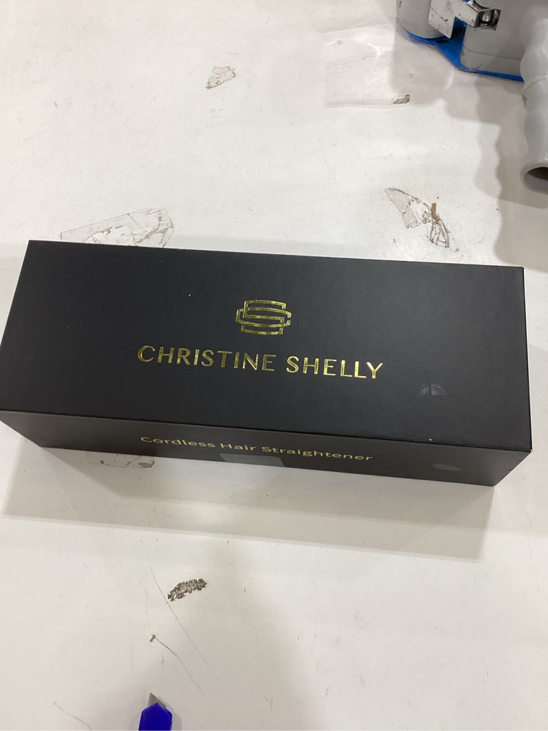 Condition photo showing Good Condition for Cordless Hair Straightener Brush, Go Brush Pro, Portable Crystal Diamond Bling Mini Straightening Brush for Travel, Negative Ion Hot Comb with 9 Temps, Anti-Scald Ceramic, Fast Charging for Women A-black With Chorme Gold