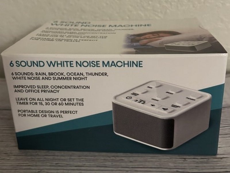 new perch brrc107, 6 sound white noise machine improved sleep, concentration