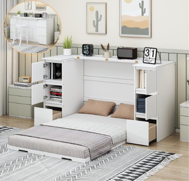Modern full Size Murphy Bed 