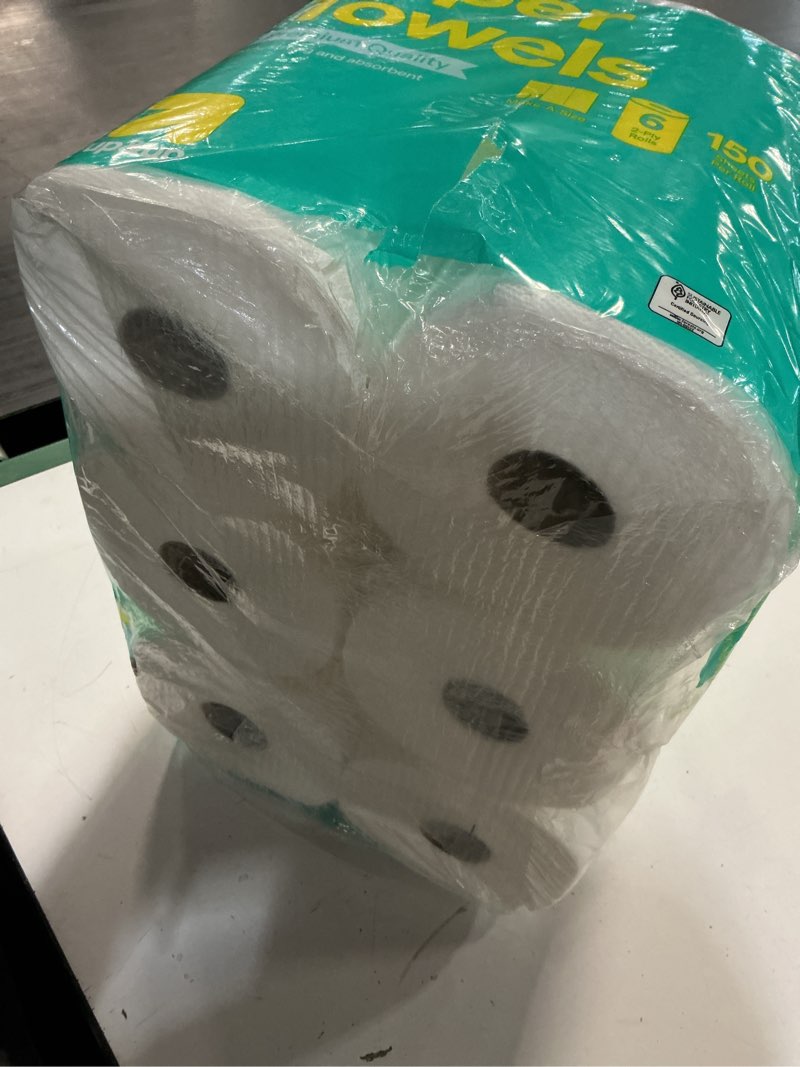 Condition photo showing New/Like New for make-a-size paper towels - 6 triple rolls - up&up™