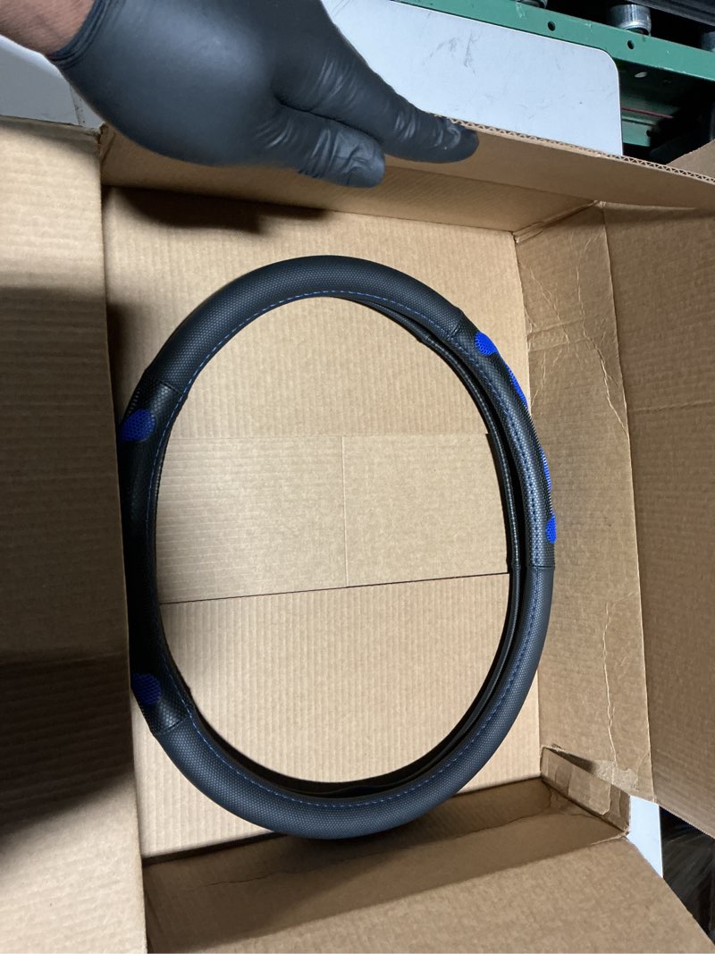 Condition photo showing Good Condition for PINCTROT XL Size 17.5-18 Inch Comfy Grip Steering Wheel Cover for Semi Truck, Fits RV, Big Rig Trucker, 18 Wheeler and Classic Cars, Anti-Slip Design 17.5-18 Inch(Silicone Blue) 3.Blue Extra Large Size[17 1/2''-18'']