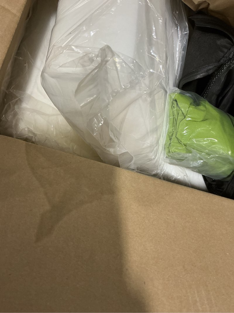 Condition photo showing Good Condition for (missing 1 cover) idee-home outdoor chair cushions set of 2, waterproof outdoor seat cushions for patio furniture, outside replacement chair pad with ties for lawn deck porch, 24 x 24 green 24 x 24 inch green leaf 2