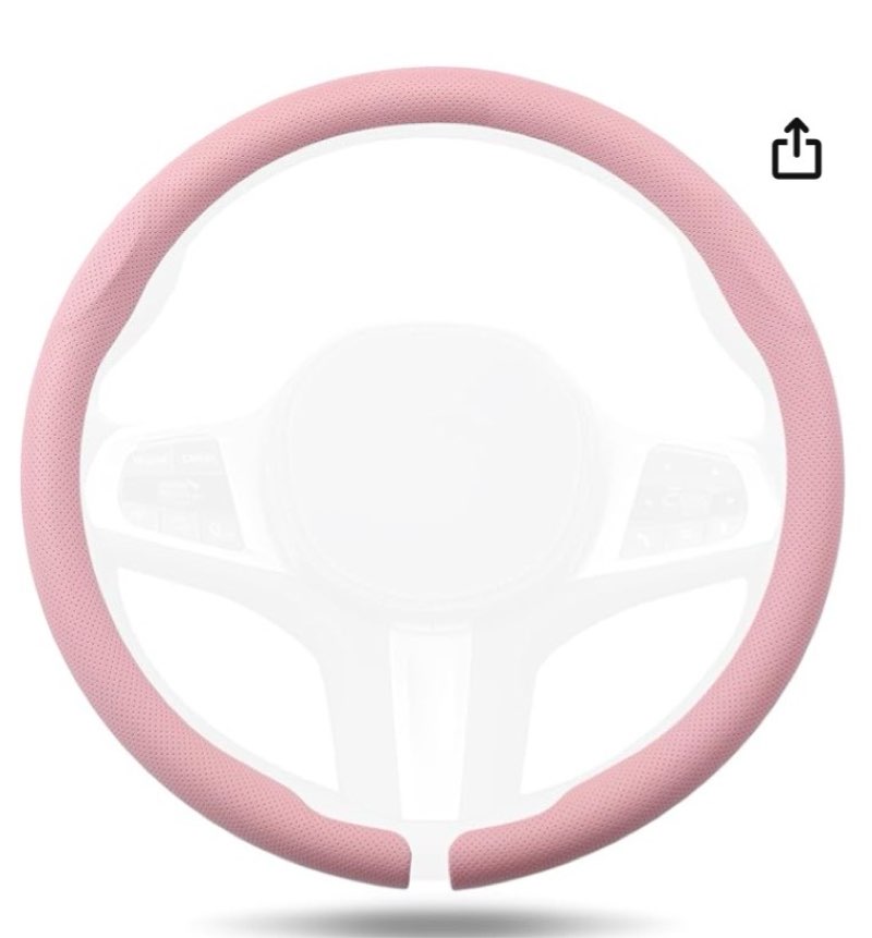 Aimato Car Steering Wheel Cover 2 Piece Non-Slip Clip on Microfiber Leather Steering Wheel Cover,Ult
