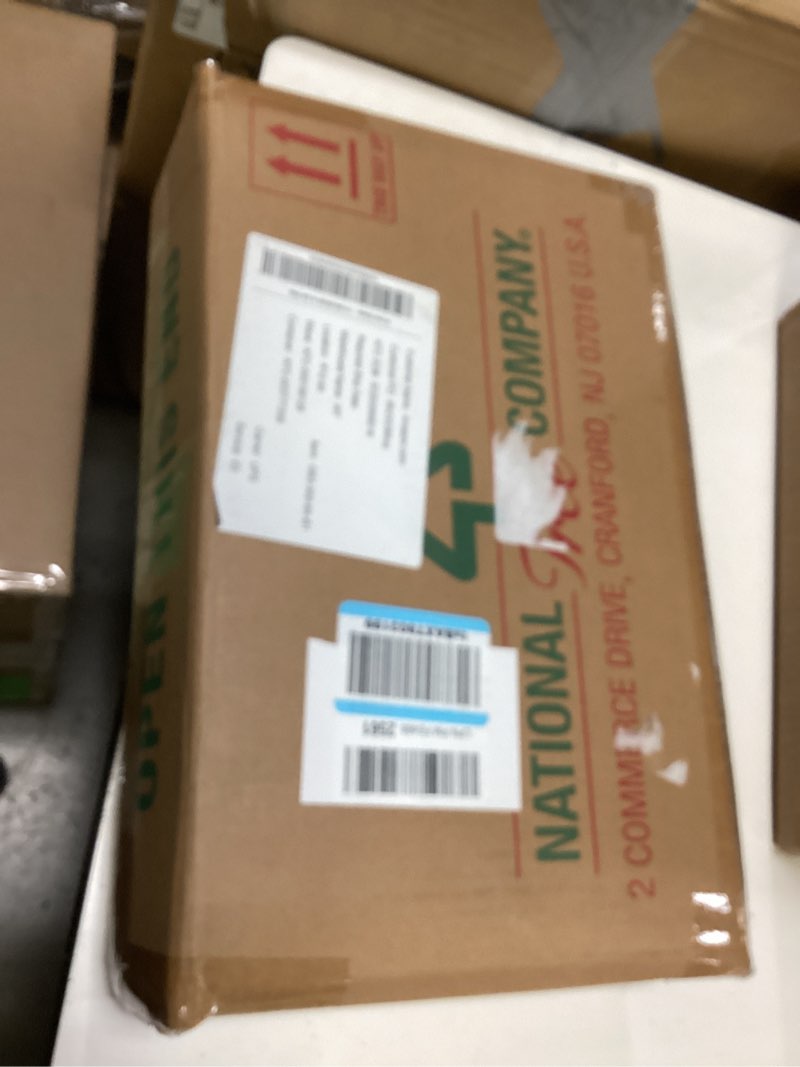 Condition photo showing New/Like New for National Tree Company 6 ft Pre-Lit Glittery Bristle Artificial Christmas Garland, Christmas Decoration with Pinecones, 50 Clear LED Lights, 138 Tips, Timer, Green