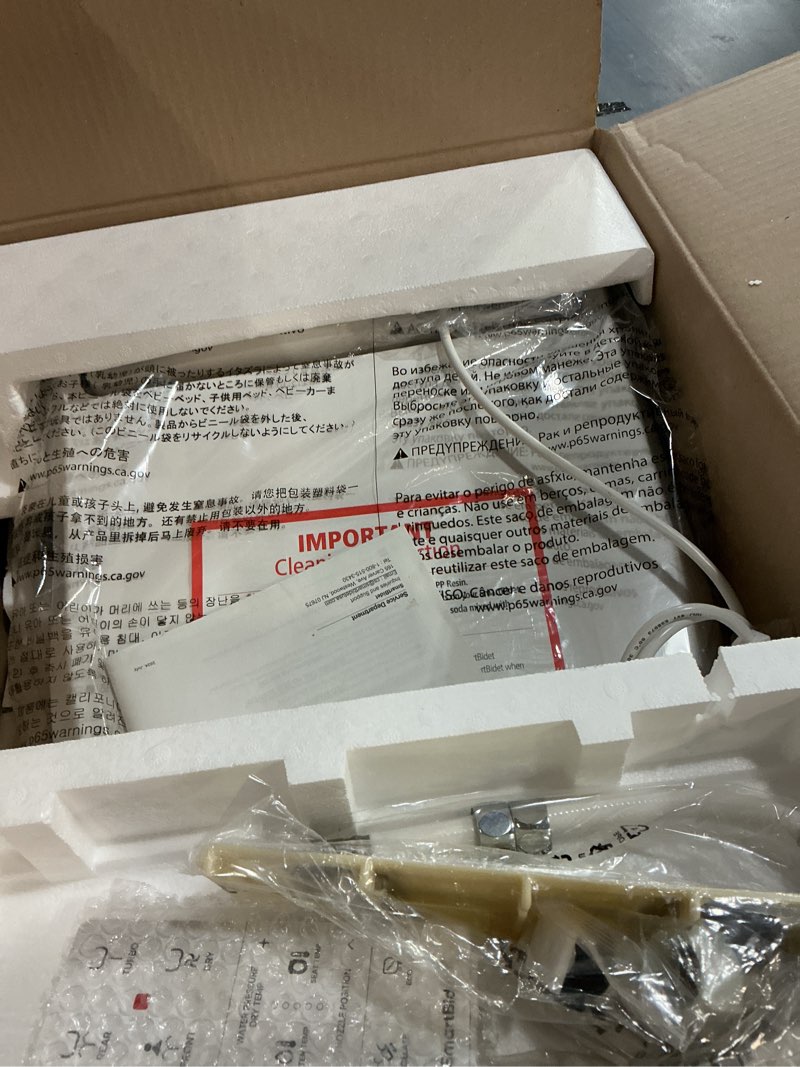 Condition photo showing Good Condition for smartbidet® sb-1000we electric smart bidet toilet seat with heated seat, warm air dryer, temperature control wash, and remote control, elongated seat elongated remote control