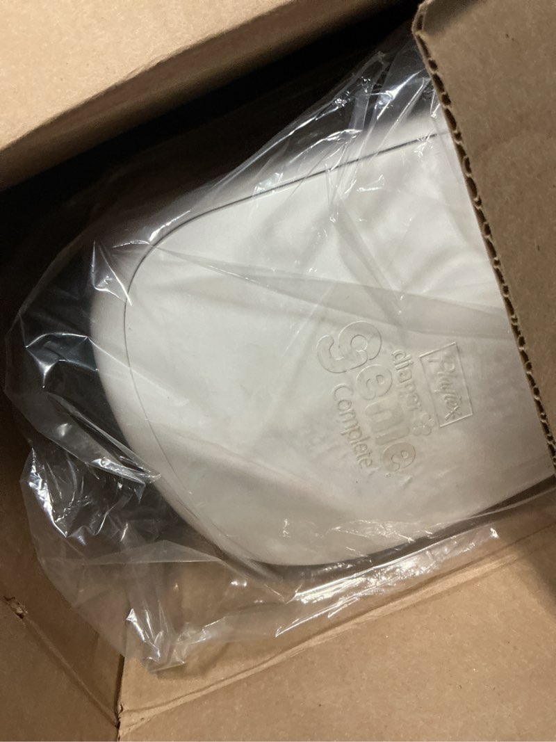 Condition photo showing Good Condition for playtex diaper genie complete pail with built-in odor controlling antimicrobial, includes pail & 1 refill, white , 8.36 pound white pail + 1 refill