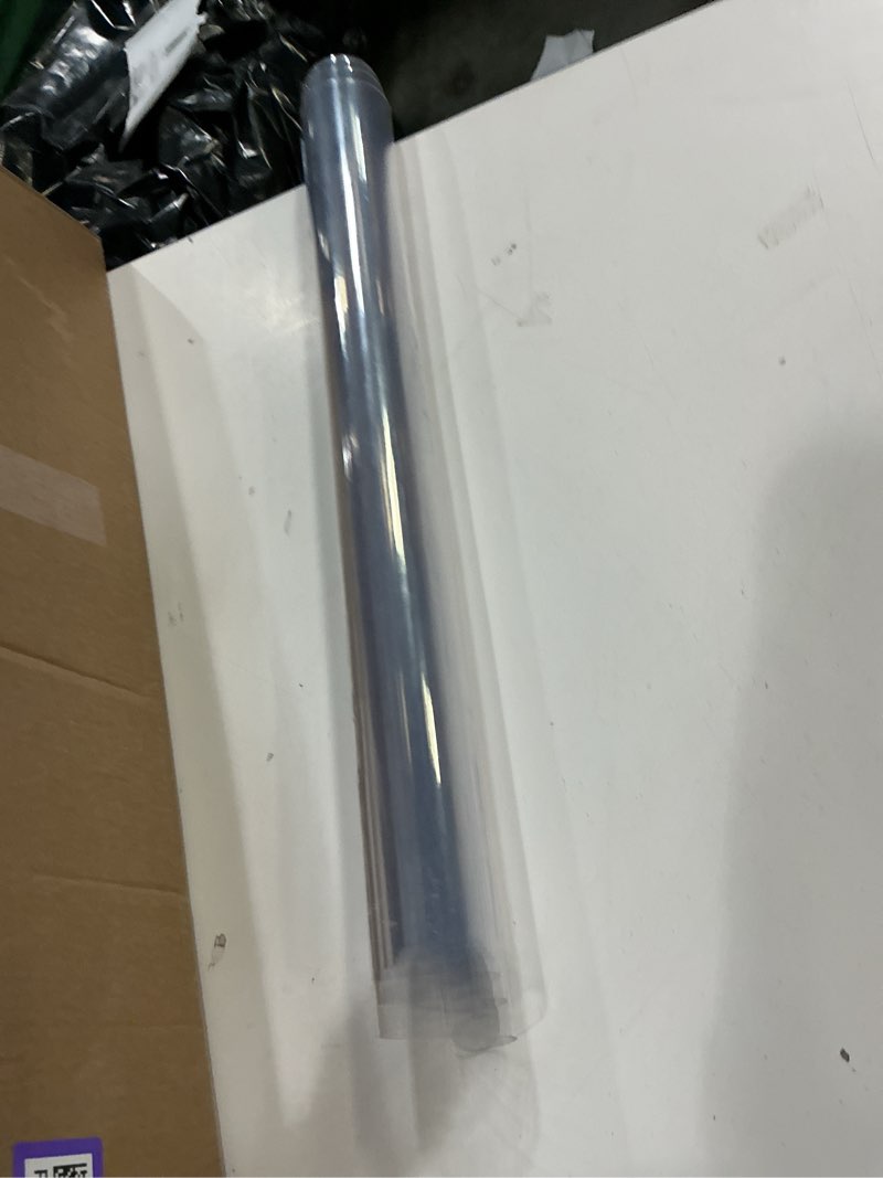 Condition photo showing As Is for LovePads Clear Desk Mat 23 x 47 Inch, 1.5mm Thick Clear Table Protector, Waterproof Plastic Table Cover Protector, PVC Desk Protector Mat, Vinyl Desk Cover for Desktop, Coffee & Dining Table 23" x 47" (Rectangular) Clear 1.5mm