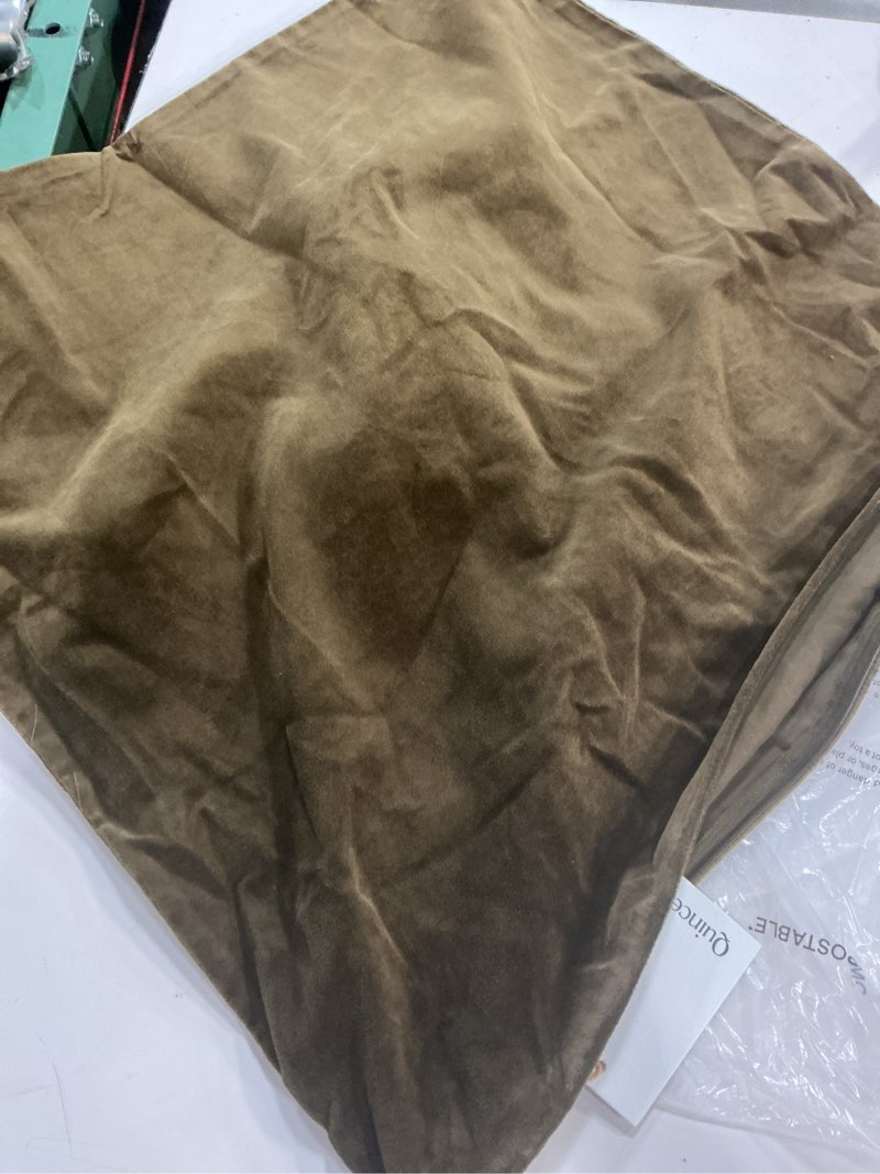 Condition photo showing Good Condition for (color olive)quince, european cotton velvet sham 22x22 inch/olive