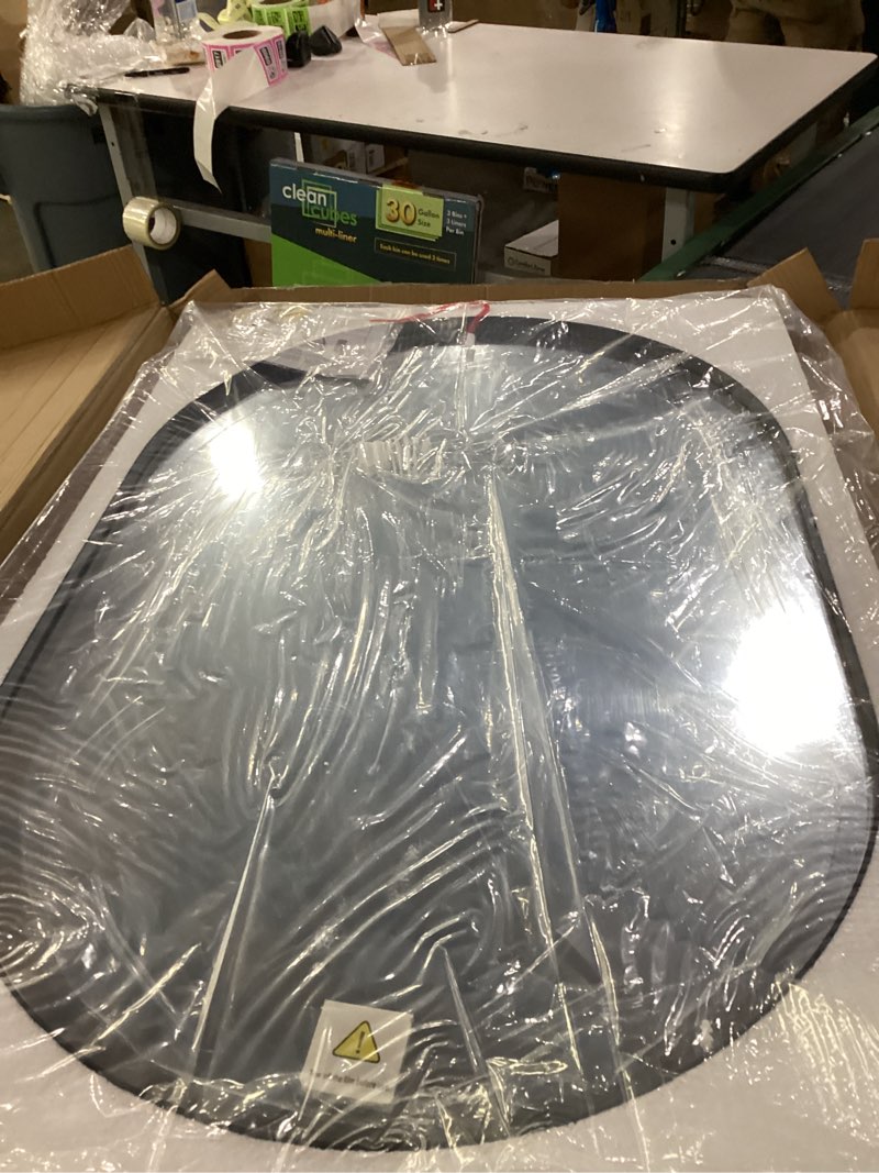 Condition photo showing New/Like New for Brightify Black Oval Mirror for Wall 24x36 Inch, Bathroom Vanity Mirrors Black Metal Framed, Modern Mirror for Bedroom Living Room Wall Decorative Hang Vertical and Horizontal Black 36"L x 24"W