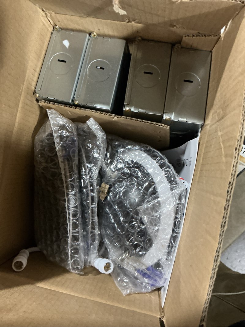 Condition photo showing Good Condition for Adetu 4 inch 5CCT Gimbal Black Led Recessed Lights, 360°+90° Adjustable Directional Recessed Lighting, 2700K/3000K/3500K/4000K/5000K Dimmable Retrofit Eyeball Can Lights with Jbox, ETL (Black, 4 Pack) 4 Pack 4 inch-Black