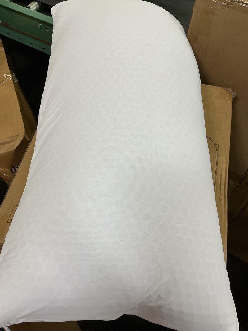 Condition photo showing As Is for purple freeform pillow - king size, customizable support with gelflex grid & microflex moon foam - pressure relief, cooling, extra filling & adjustable height