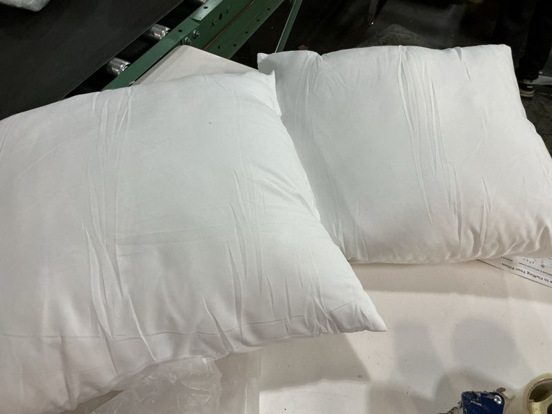 Condition photo showing Good Condition for MIULEE Throw Pillows Inserts, Pack of 2 20x20 Inch 100% Virgin Fiber Filling Bed Couch Pillows