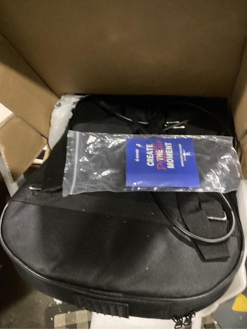 Condition photo showing As Is for donner dst-100s 39 inch full size electric guitar kit solid body sunburst, beginner starter, with amplifier, bag, capo, strap, string, tuner, cable, picks sunburst 39" right handed
