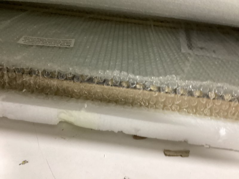 Condition photo showing Good Condition for Oval Full Length Mirror, 16"x47" Metal Beaded Frame Large Hanging Dressing Floor Mirror for Bedroom, Living Room, Entryway, Antique Gold (No Stand) 47"L x 16"W Gold Oval