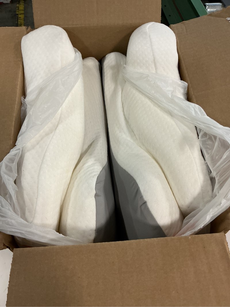 Condition photo showing Good Condition for Ultra Pain Relief Cooling Pillow for Neck Support, Adjustable Cervical Pillow Cozy Sleeping, Odorless Ergonomic Contour Memory Foam Pillows, Orthopedic Bed Pillow for Side Back Stomach Sleeper Dark Grey Queen