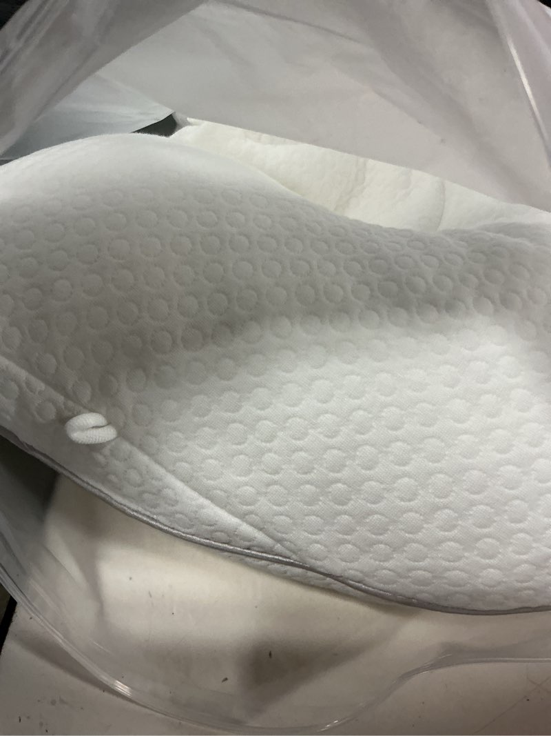 Condition photo showing Good Condition for baby head pillow, soft neck support for car seat stroller, white | baby head & neck support pillow for newborn, car seat stroller & bassinet, white