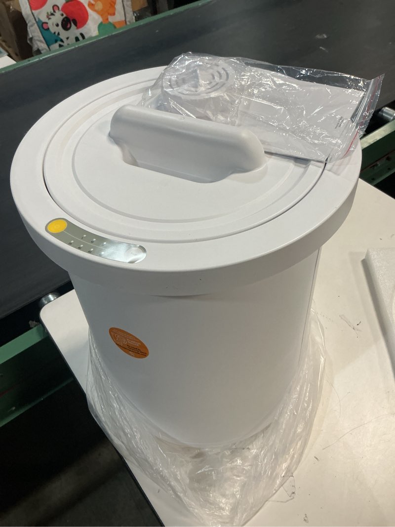 Condition photo showing As Is for Similar Large Towel Warmer for Bathroom - Heated Towel Warmers Bucket, Wood Handle, Auto Shut Off, Fits Up to Two 40\"X70\" Oversized Towels, Bathrobes, Blankets, for Mother's Gifts, White Snow_white