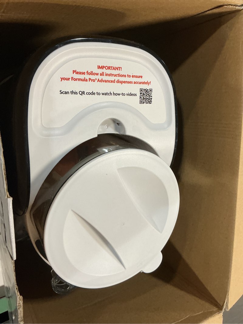 Condition photo showing As Is for baby brezza new and improved formula pro advanced formula dispenser machine - automatically mix a warm formula bottle instantly - easily make bottle with automatic powder blending, white