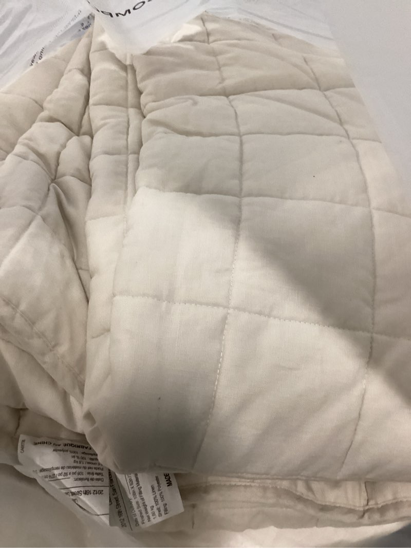Condition photo showing New/Like New for european linen box quilt, king/cal king, sand