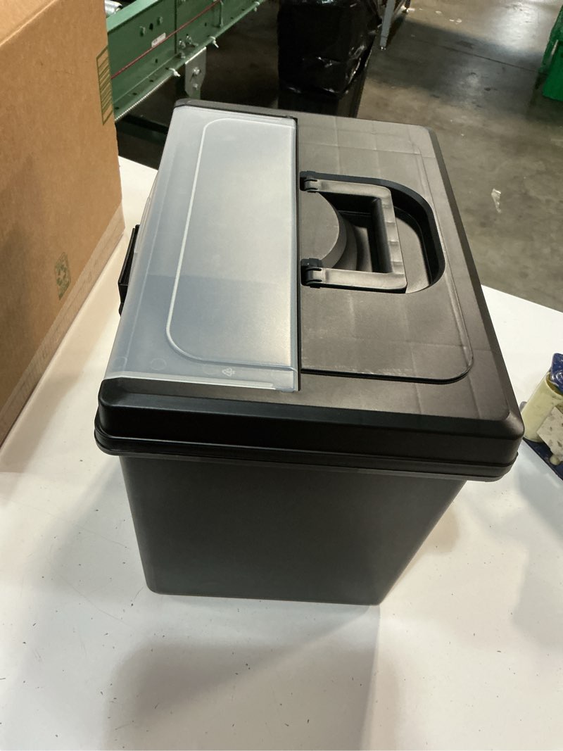 Condition photo showing Good Condition for iris usa portable file box with built-in organizer lid and pendaflex hanging folders