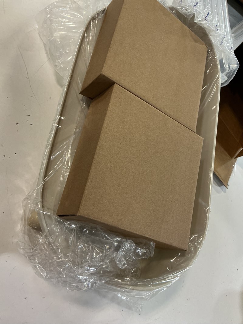 Condition photo showing New/Like New for malsipree elevated dog bowls - puppy adoption gifts & cute puppy accessories - 45° tilt feeding station with ceramic dishes - food and bowls set - dog birthday gifts for small pets - sand beige