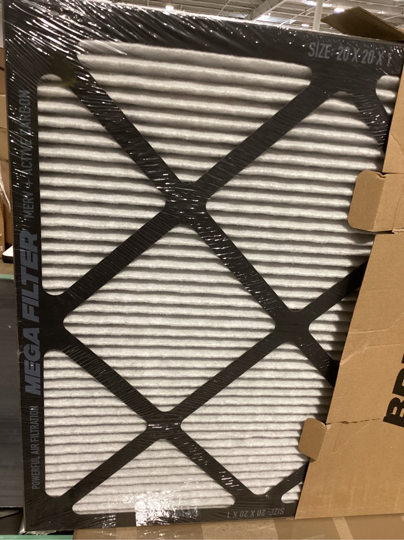Condition photo showing Good Condition for puroair megafilter - 20x20x1 air filter merv 13 activated carbontech defense - heavy duty 3 layer furnace filters allergens, pollen, dust, pet dander, smoke, odors - hvac air filter 20x20x1 (4-pack) 20" x 20" x 1" 4 pack