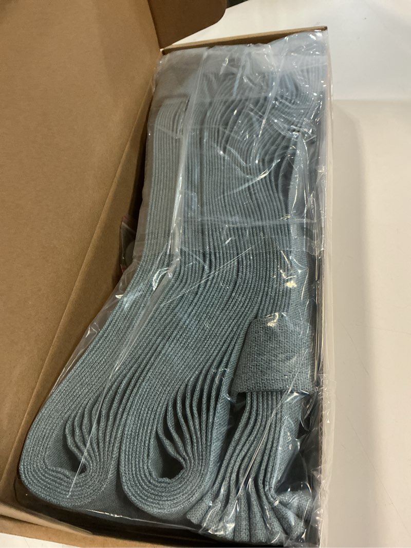 Condition photo showing New/Like New for H.VERSAILTEX 100% Blackout Linen Curtains Accordion Door Curtain for Doorway Privacy Folding Closet Door Curtain Room Divider Sliding Door Shade with Hooks, 1 Panel, W44 x L78, Heather Stone Blue 44"W x 78"L (Pack of 1) Heather Stone Blue