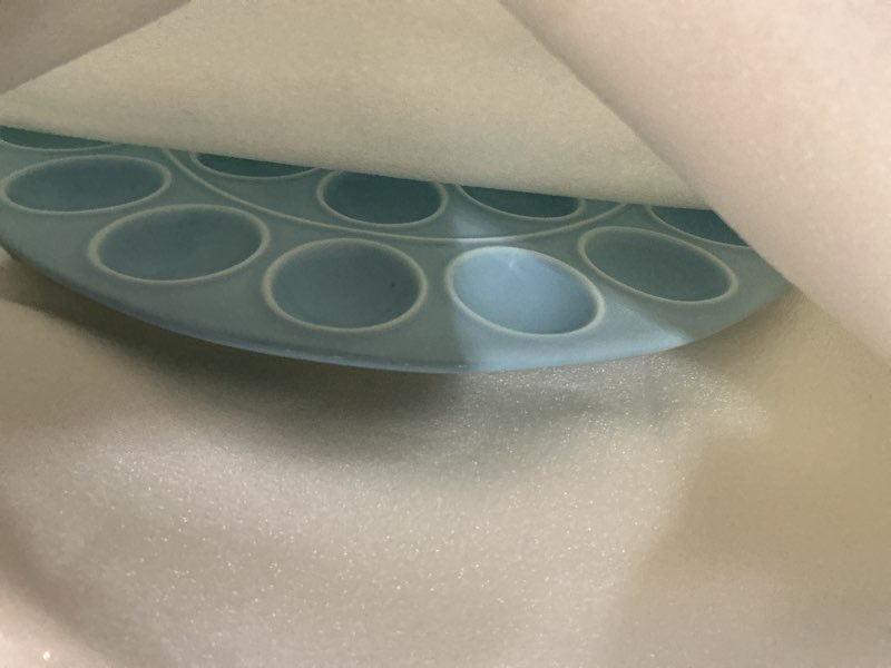 Condition photo showing New/Like New for ceramic easter deviled egg platter 13 inch robin egg blue easter eggs tray 24 holes deviled eggs holder for spring holiday festival party favors
