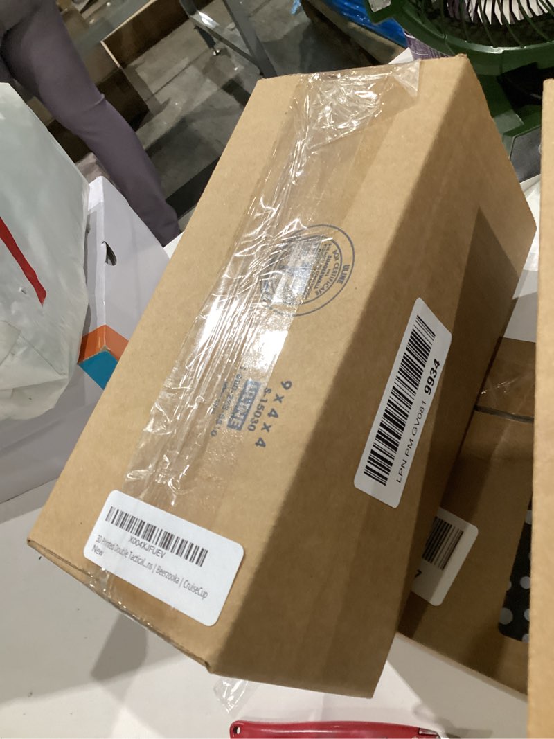 Condition photo showing New/Like New for 3d printed double tactical reload can holder – dual beer stack can holder with eject reload mechanism | fits 2 standard 12oz cans | beerzooka | cruisecup