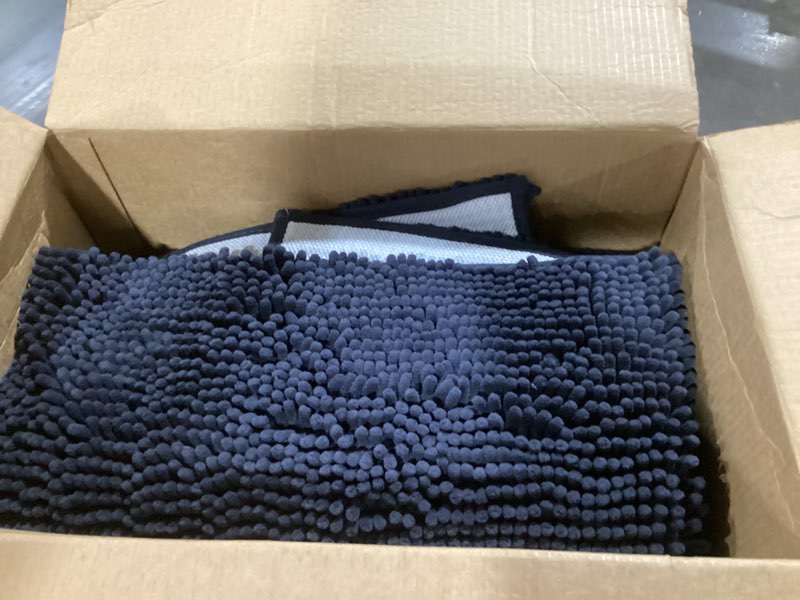 Condition photo showing Good Condition for Muddy Mat® | Super Absorbent Door Mat Indoor, Microfiber Quick Dry Chenille Entryway Rug, Non-Slip Front Door Mat, Indoor Mats for Entryway, Machine Washable Pet Rug, Charcoal 48"x60" Charcoal 48" x 60"