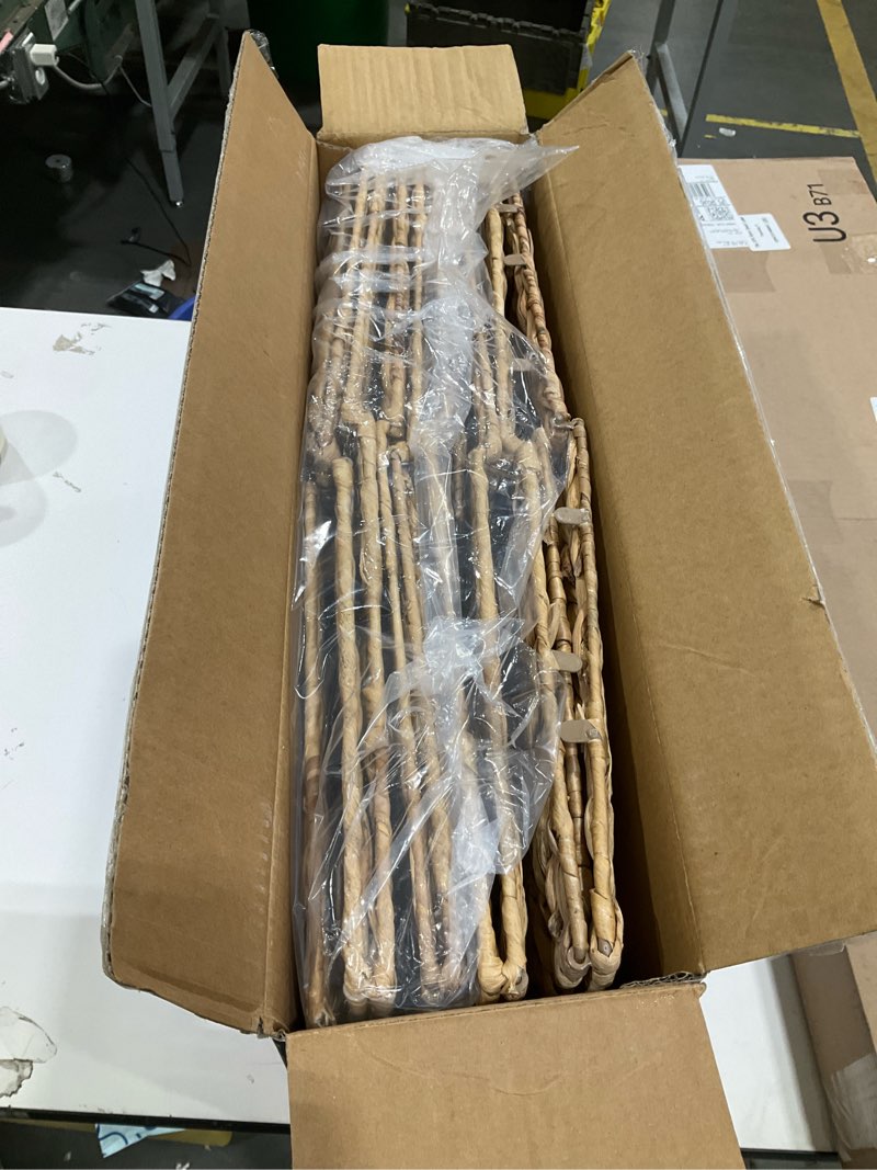 Condition photo showing Good Condition for 12x12in storage baskets set of 4 water hyacinth baskets,foldable handwoven storage cubes,wicker cube baskets laundry organizer totes for home