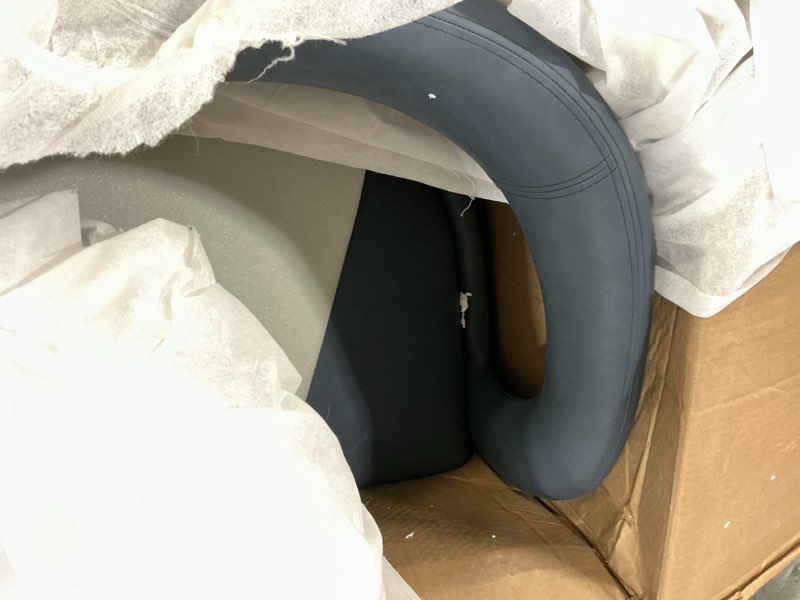 Condition photo showing Good Condition for meridian furniture 987navy-c sylvester collection modern | contemporary vegan leather upholstered dining chair with rounded back, 23.5" w x 22" d x 31" h, navy