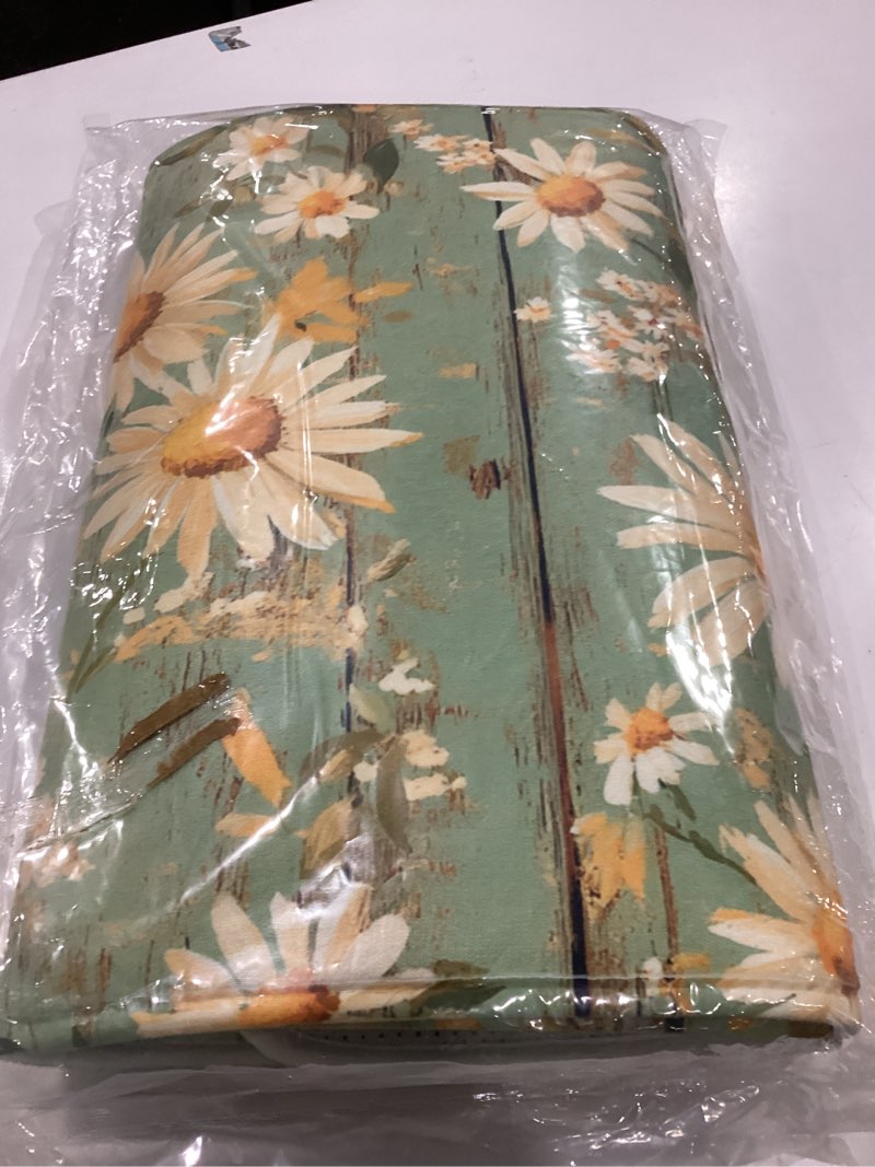 Condition photo showing New/Like New for 2-Piece Non Skid Kitchen Mats - Ultra Soft Crystal Velvet Floor Rugs for Kitchen Sink, Laundry Room & Office - Machine Washable, Quick Dry, Almond Blossom Pattern Design (17x47.2+17x29.5)