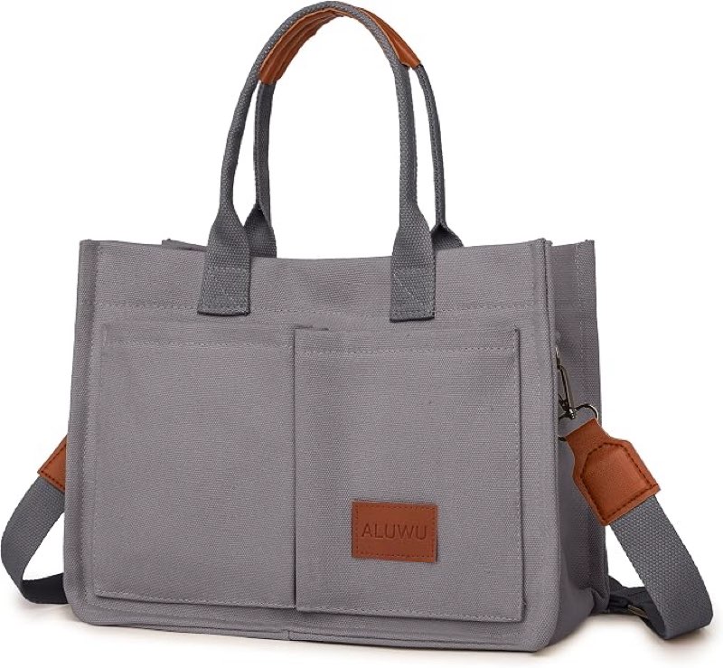 tote bag for women canvas tote purse work shoulder handbags with pockets