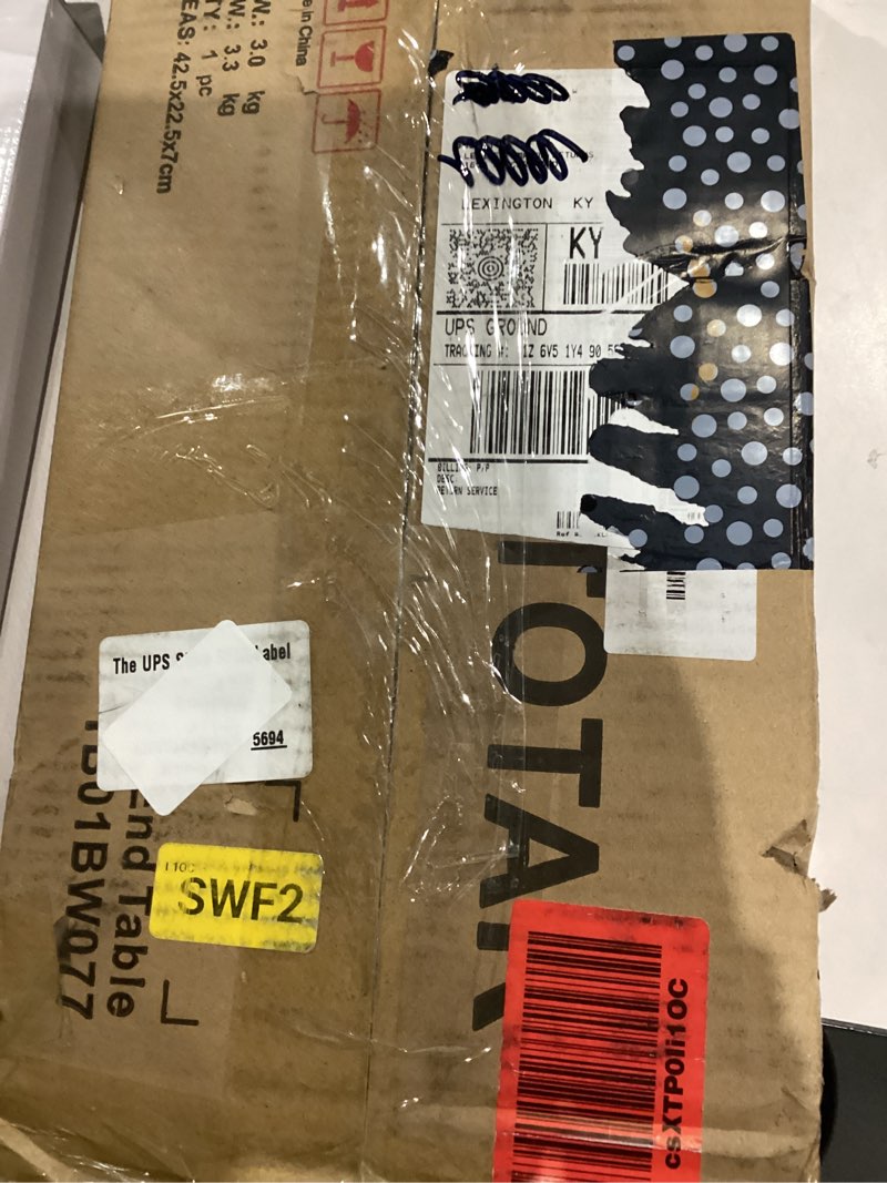 Condition photo showing New/Like New for TUTOTAK Small Side Table, Narrow End Table, Skinny Sofa Table, Slim Nightstand, Couch Table, Living Room, Bed Room, White TB01BW077 3-Tier?7.9"D x 15.8"W x 26"H? White 1