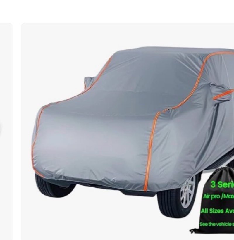 coverado car cover waterproof all weather, full exterior covers with invisible zipper mirror pocket,